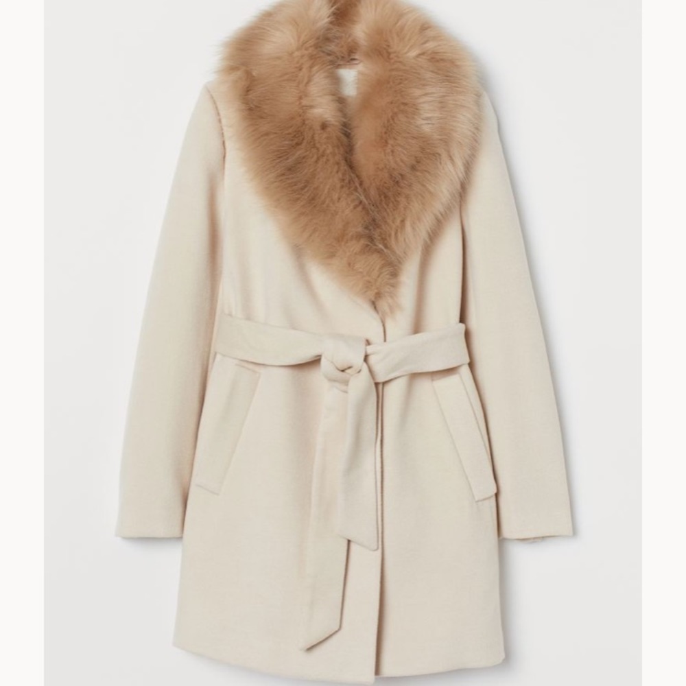 NWT H&m wool blend coat XXS